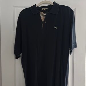 Burberry Black Polo Shirt Casual Elegance